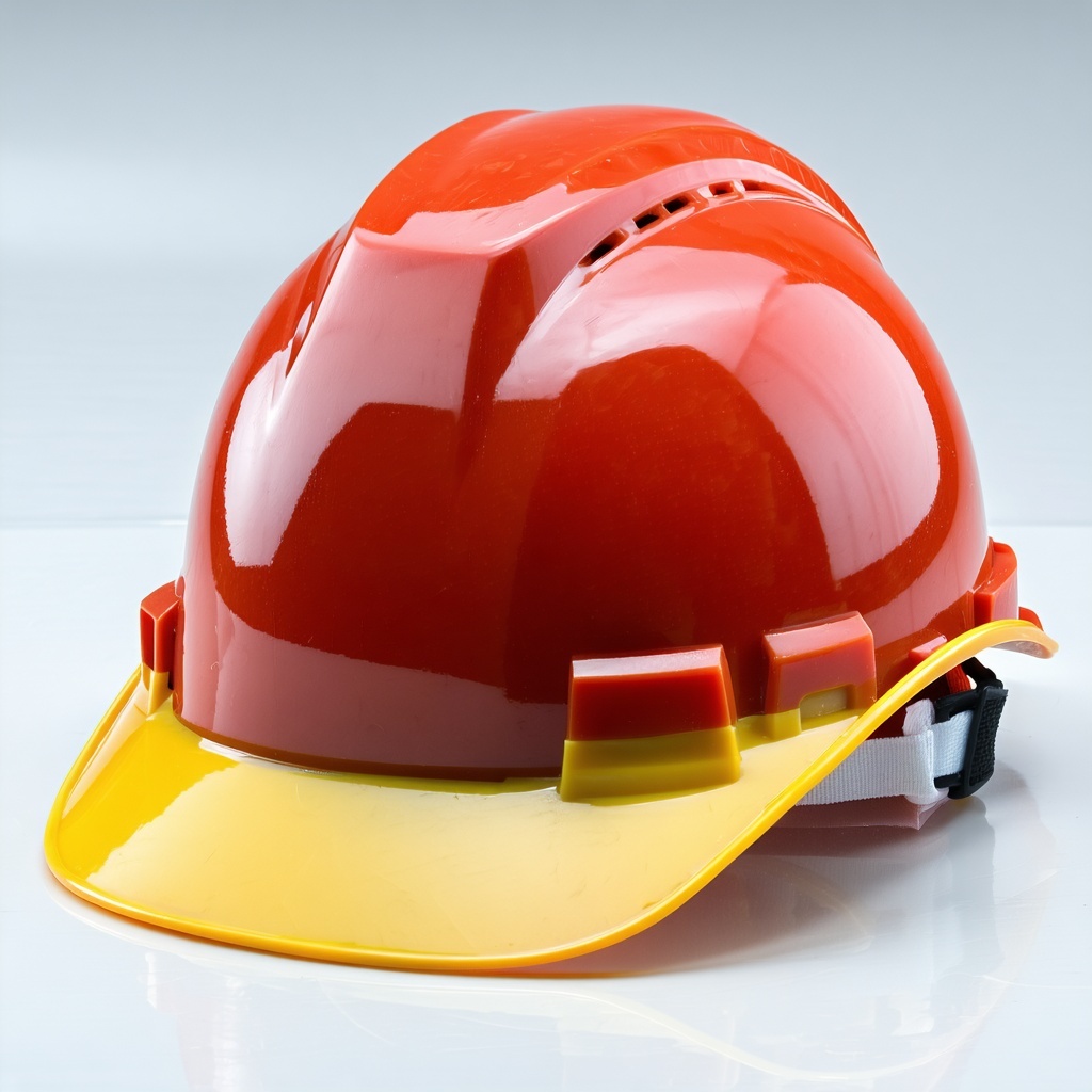 red and yellow safety helmet-1